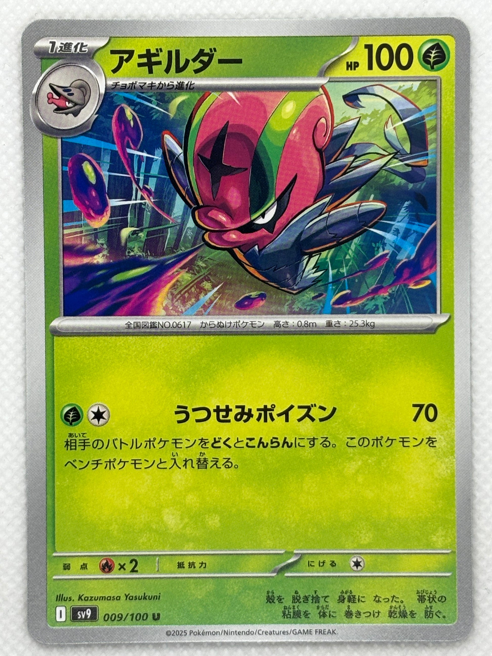 Accelgor card showing its details, abilities, and its role in the Battle Partners set.