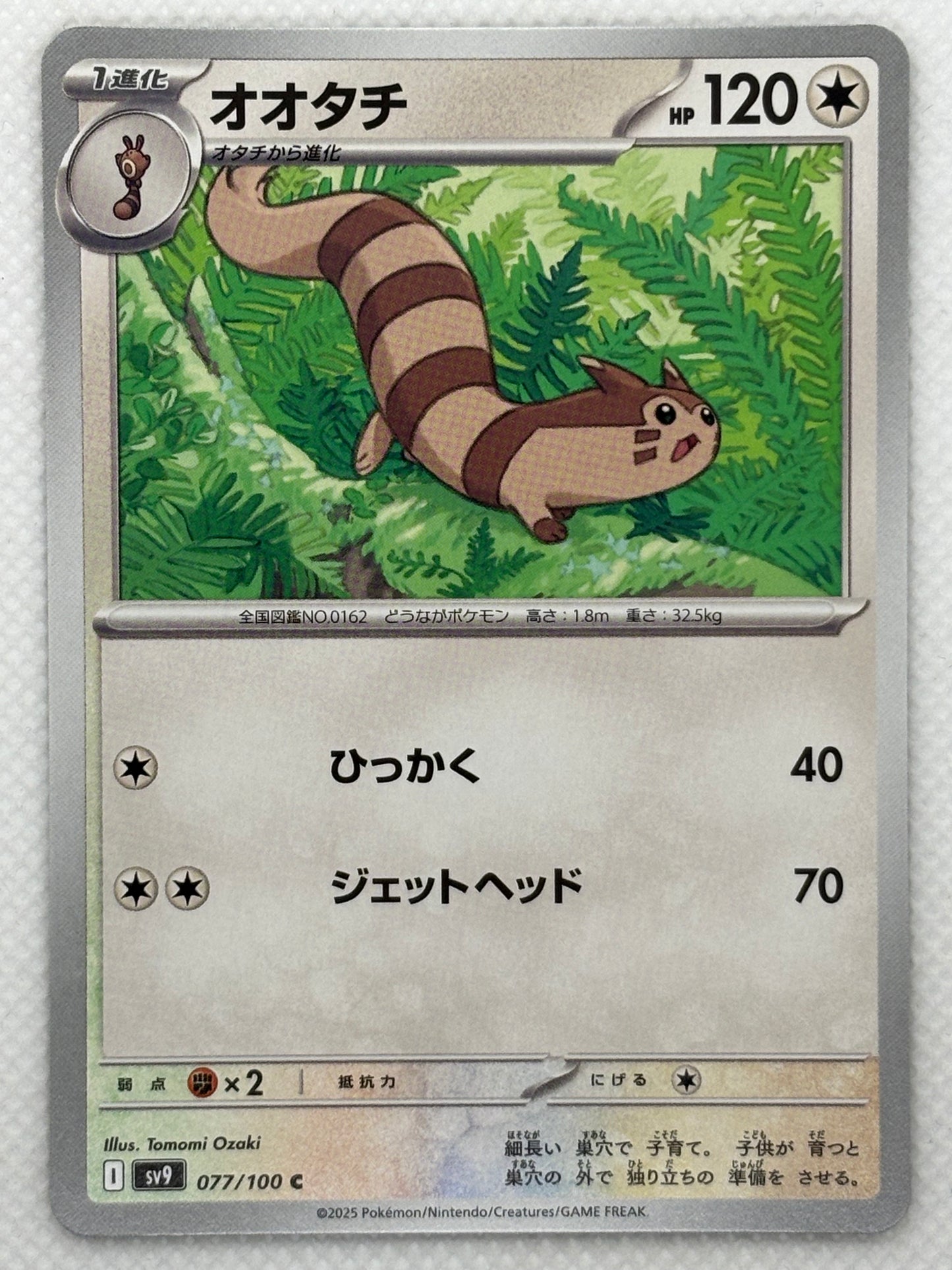 Furret card showing its details, abilities, and its role in the Battle Partners set.
