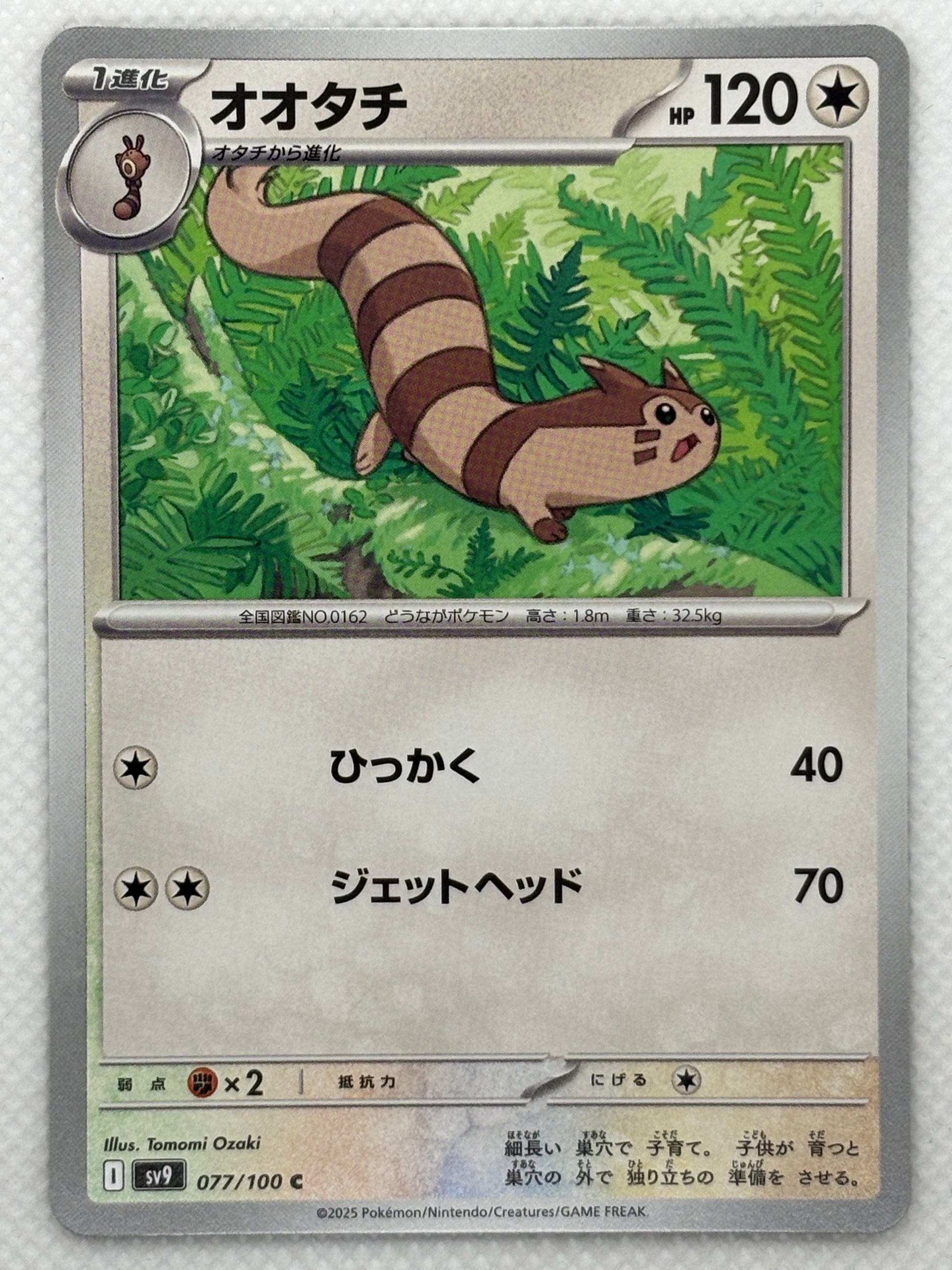 Furret card showing its details, abilities, and its role in the Battle Partners set.