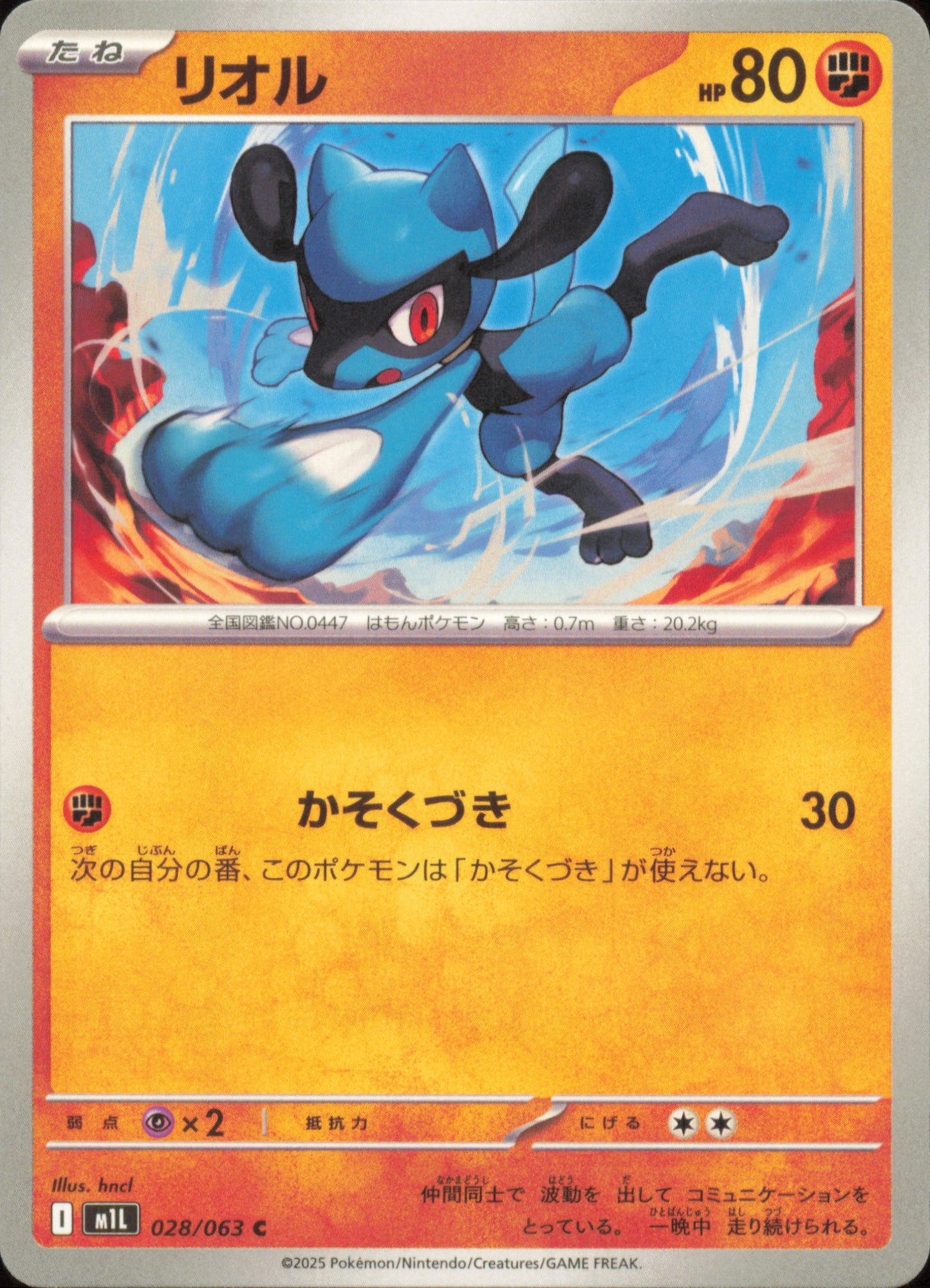 Riolu 028/063 / M1L – recto de la carte