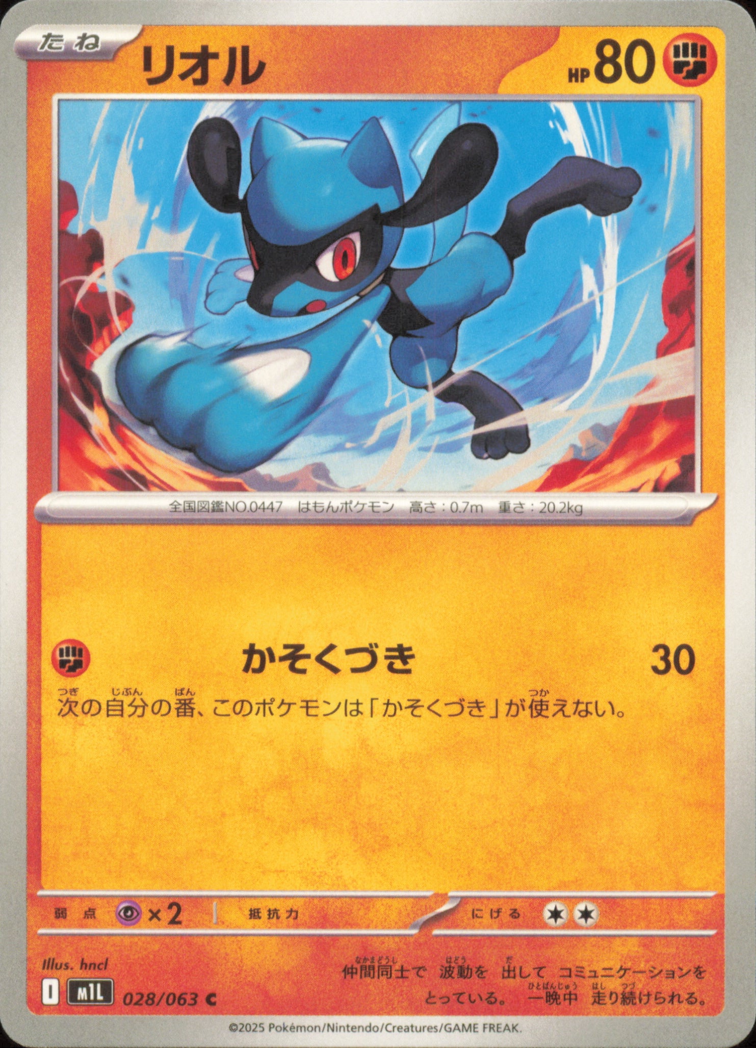 Riolu 028/063 / M1L – recto de la carte